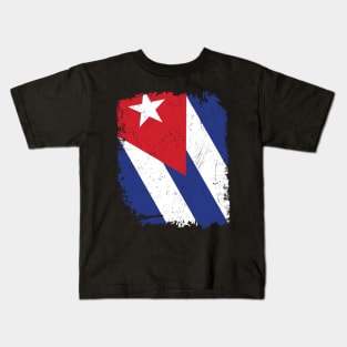 Cuban Flag, Distressed Kids T-Shirt